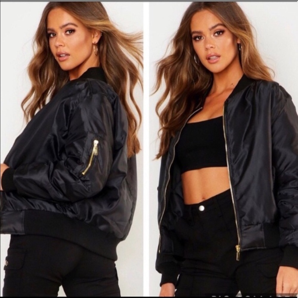 CI SONO Black Utility Boho Bomber Zip Jacket-Sm